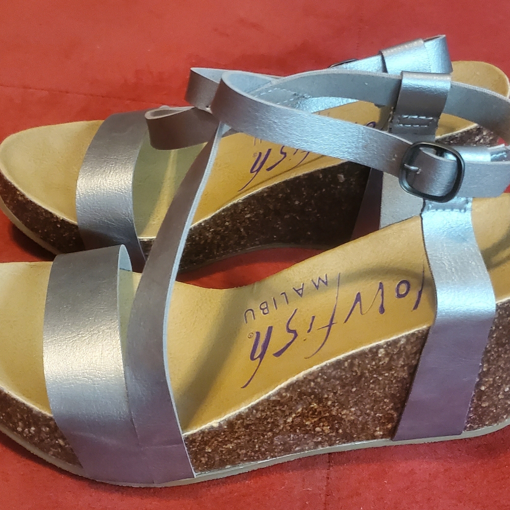 Sleek Silver Strappy Sandals